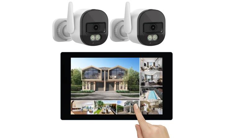 Smart Home 10,1-Zoll-Touchscreen-Monitor: WLAN-6-Überwachungssystem mit zwei 2K-Kameras - News, Bild 1